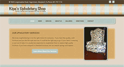 Desktop Screenshot of kipesupholstery.com