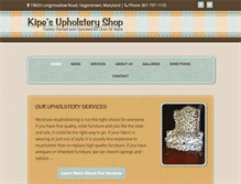 Tablet Screenshot of kipesupholstery.com